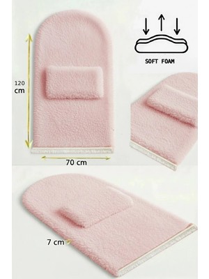 Carpetella 7 cm Ortopedik Orta Süngerli Diz Ağrıtmaz Peluş Seccade Namazlık