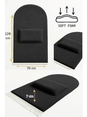 Carpetella 7 cm Ortopedik Orta Süngerli Diz Ağrıtmaz Peluş Seccade Namazlık