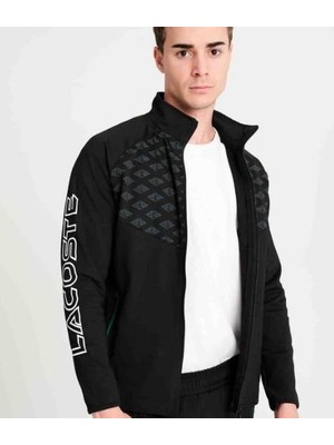 Lacoste Dar Kesim Siyah Erkek Eşofman Takımı