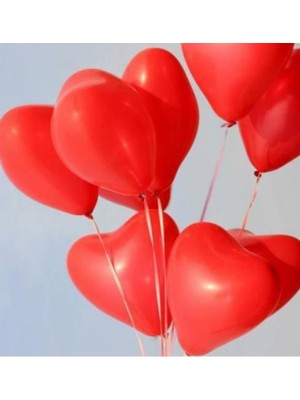 Feyza Design Kırmızı Kalp ve Balon Seti - Sevgililer Günü Teklifi Için