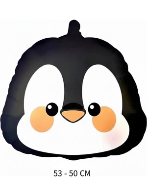 Feyza Design Sevimli Siyah Penguen Folyo Balon - Doğum Günü ve Parti Süsleme