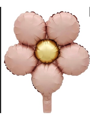 Feyza Design Mini Papatya Balon 2'li Set - Pembe Folyo Balonlar