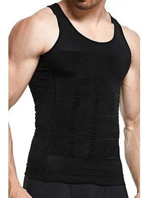 Feyza Design Siyah 1 Beden Incelten Erkek Korse Atlet