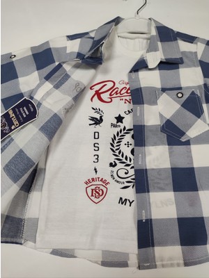 Sofun Erkek   Çocuk Tişört -Gömlek 2 Li Takım