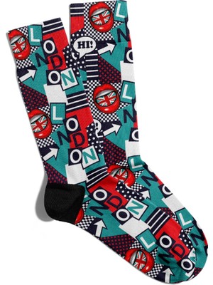 Eğlenceli Çorap Unisex London City Baskılı Çorap