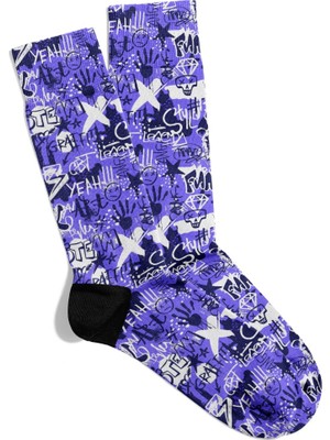 Eğlenceli Çorap Unisex Great Steam Popart Desen Baskılı Çorap