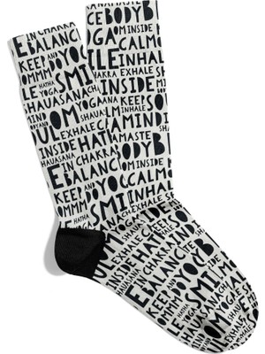 Eğlenceli Çorap Unisex Keep Smile Baskılı Çorap