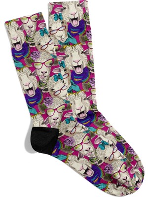 Eğlenceli Çorap Unisex Cool Animal Desen Baskılı Çorap