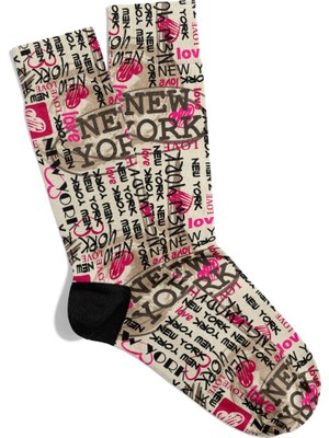 Eğlenceli Çorap  Unisex Ny City Cool Xdesen Baskılı Çorap