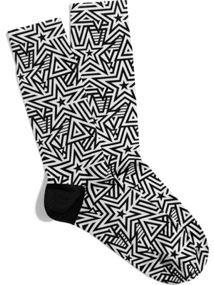 Eğlenceli Çorap Unisex Etnik Star Baskılı Çorap