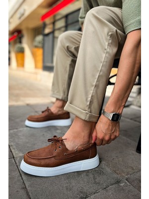 Roof Atelier Erkek Taba Bağcıklı Loafer Ayakkabı - 419 - Cbt Torrini