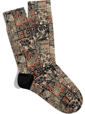 Eğlenceli Çorap  Unisex Etnik Flower Yaz Desen Baskılı Çorap