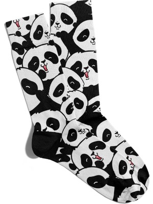 Eğlenceli Çorap Unisex  Sevimli Panda Ps Baskılı Çorap