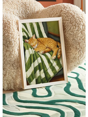 Des Vu Print Sarman Kedi Posteri, Kedi Temalı Çerçevesiz Poster