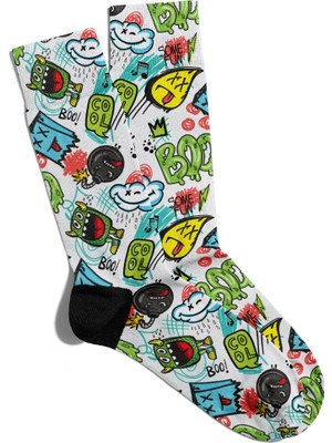 Eğlenceli Çorap Unisex Some Fun Cool Popart Baskılı Çorap