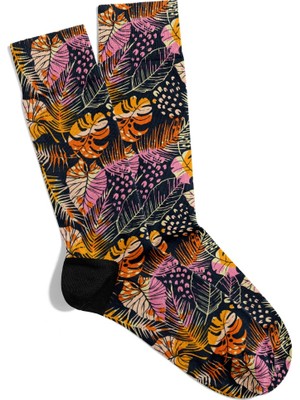 Eğlenceli Çorap Unisex Flower Summer Desen Baskılı Çorap