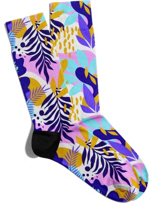 Eğlenceli Çorap Unisex  Yaz Esintisi Çicek Baskılı Çorap