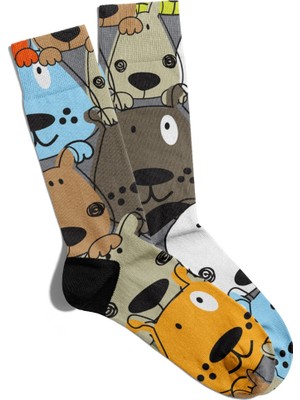 Eğlenceli Çorap Unisex  Benekli Hayvanlar Baskılı Çorap