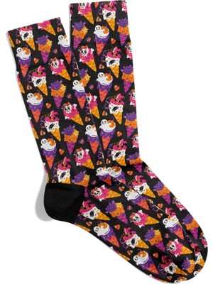 Eğlenceli Çorap  Unisex Sürpriz Kuru Kafa Baskılı Çorap