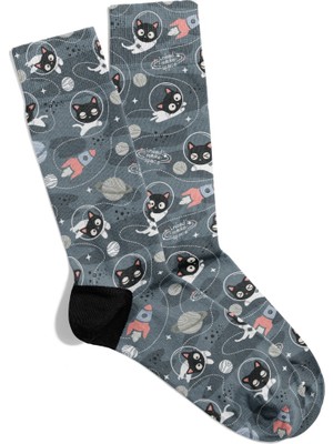 Eğlenceli Çorap Unisex I Need More Space Desen Baskılı Çorap