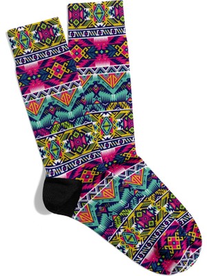 Eğlenceli Çorap  Unisex Cool Etnik Desen Yaz Tema Baskılı Çorap