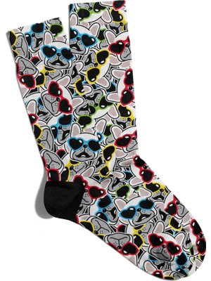 Eğlenceli Çorap Unisex Love Dog Sevimli Kopek Baskılı Çorap