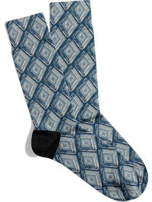 Eğlenceli Çorap Unisex Geometrik Etnik Desen Baskılı Çorap