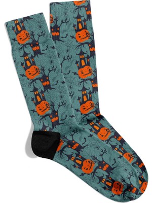 Eğlenceli Çorap  Unisex Halloween Party X3 Desen Baskılı Çorap