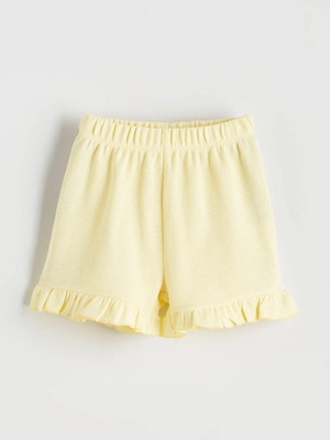 Lc Waikiki Yeni Sezon Beli Lastikli Basic Kız Çocuk Şort