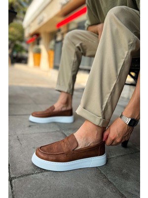 Roof Atelier Erkek Taba Loafer Ayakkabı - 421 - Cbt Bandera