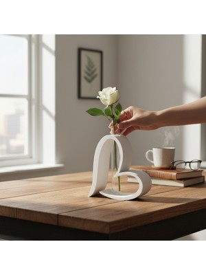 Tosihobi Kalp Formlu Dekoratif Vazo - Modern Tasarım Serisi