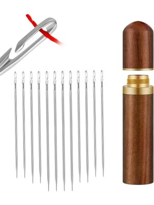 30 Adet Iğneli Ahşap Kutulu Dikiş Iğne Seti (5477) NFSM-RSGO3456