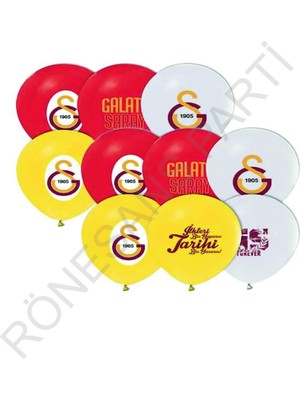 Feyza Design Sarı ve Kırmızı Baskılı Folyo Balon 10 Adet