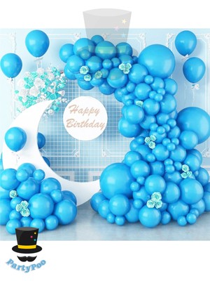 Feyza Design Mavi Renk Balon Seti 30'lu - Parti Dekorasyonu ve Süsleme