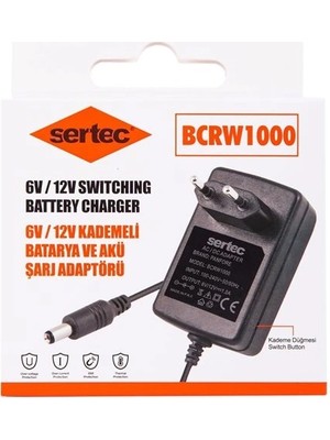 LTG Nova Sertec BCRW1000 6V/12V 1A Kademeli Batarya Akü Şarj Adaptörü