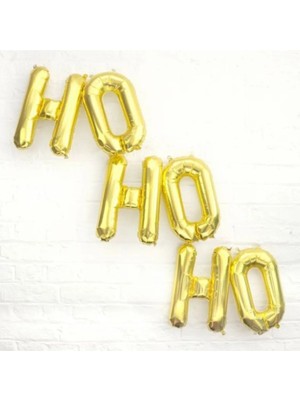 Feyza Design Yılbaşı Süsleri Ho Ho Ho Gold Balon 36 cm 6 Parça