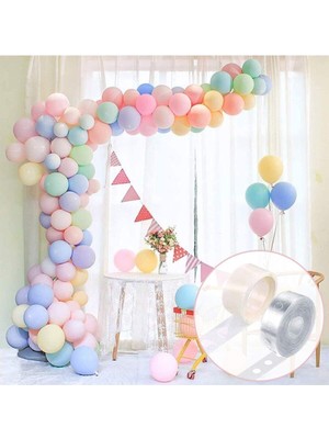 Feyza Design Renkli Makaron Balon Seti ve Zincir Aparatı 50 Adet