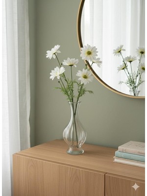 Miha Deco Papatya 4 Kafalı Beyaz Zarif Çiçek