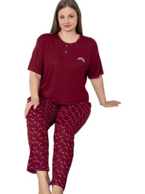 Bipamuk Silva Soft Büyük Beden Kadın Kısa Kol Pijama Takımı 3xl–6xl