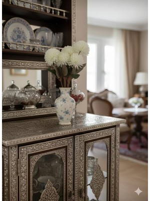 Miha Deco Beyaz Krizantem Kasımpatı Kartopu Vazo Dekor Süsü