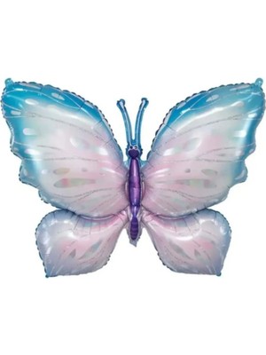 Feyza Design 100 cm Mavi Folyo Kelebek Balon - Parti ve Eğlence Malzemeleri