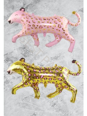 Feyza Design Leopar Desenli 2'li Folyo Balon Seti - Çok Renkli