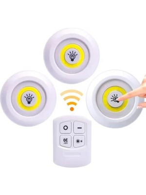 Esranın Dünyası Kablosuz 3 LED Aydınlatma - Pille Çalışan Yapışkanlı