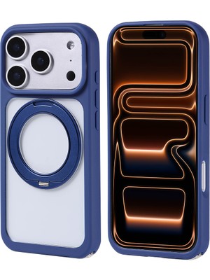 Kupa iPhone 17 Pro Max Kılıf Kamera Korumalı Mat Renkli Kenar Şeffaf Yüzey Askı Aparatlı Standlı Kapak