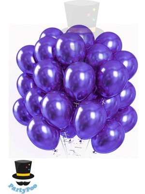Feyza Design Metalik Mor Renk Balon 20'li - Hobi ve Eğlence Için Perfect