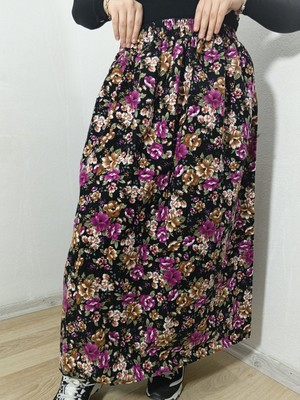 Hoaryage Pıtır Çiçekli Pazen Dividin Ağlı Şalvar Pantolon % 100 Pamuk 38 Beden 100 kg