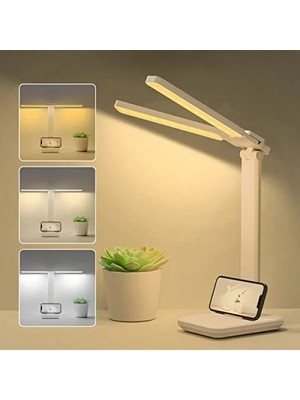 Esranın Dünyası LED Masa Lambası - Çift Kafalı, Kısılabilir ve 3 Renk Sıcaklığı
