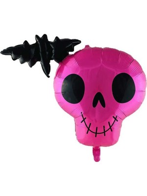 Feyza Design Pembe Halloween Folyo Balon 55X80 cm Kuru Kafa Tasarımı