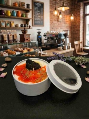 Floryn El Yapımı Soya Mum – Dekoratif Kapaklı Metal Kutu Mum | Ev Dekorasyon Mum