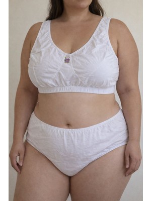 Ebru Büyük Beden 120-130 E Kadın Lambada Sütyen 5'li Paket